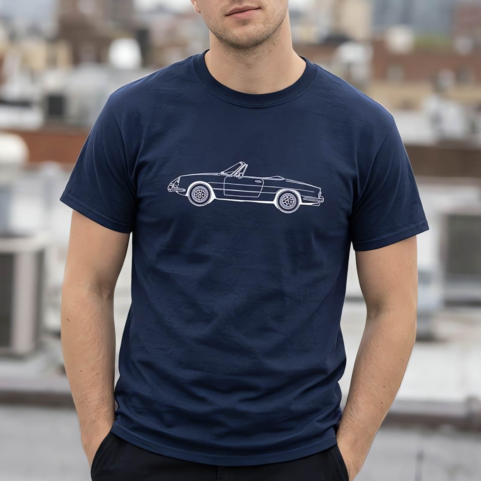 Tshirt for alfa fans | 1967 Duetto | Italian classic car T-shirt