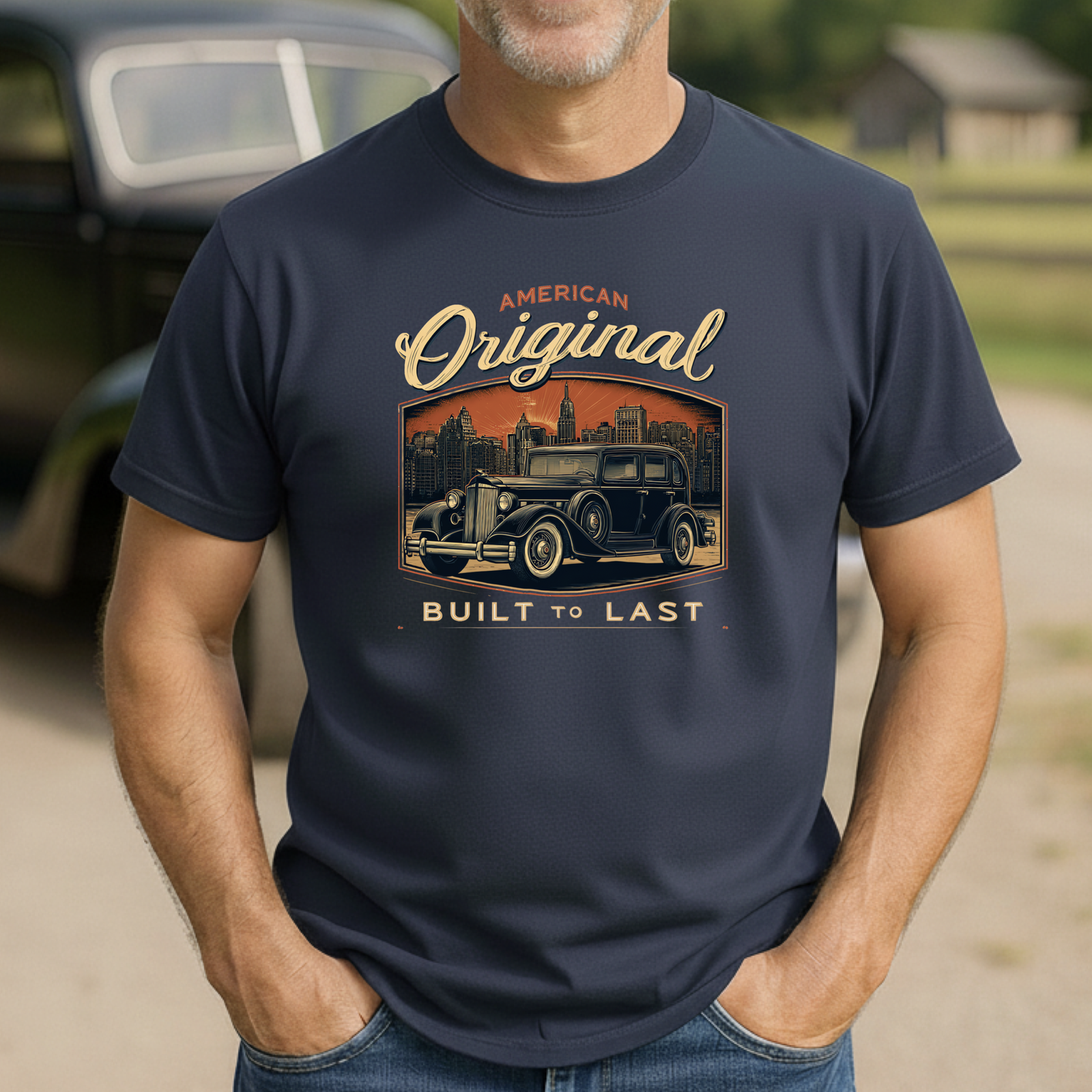 American Original Built to Last | Packard Eight inspired T-shirt
