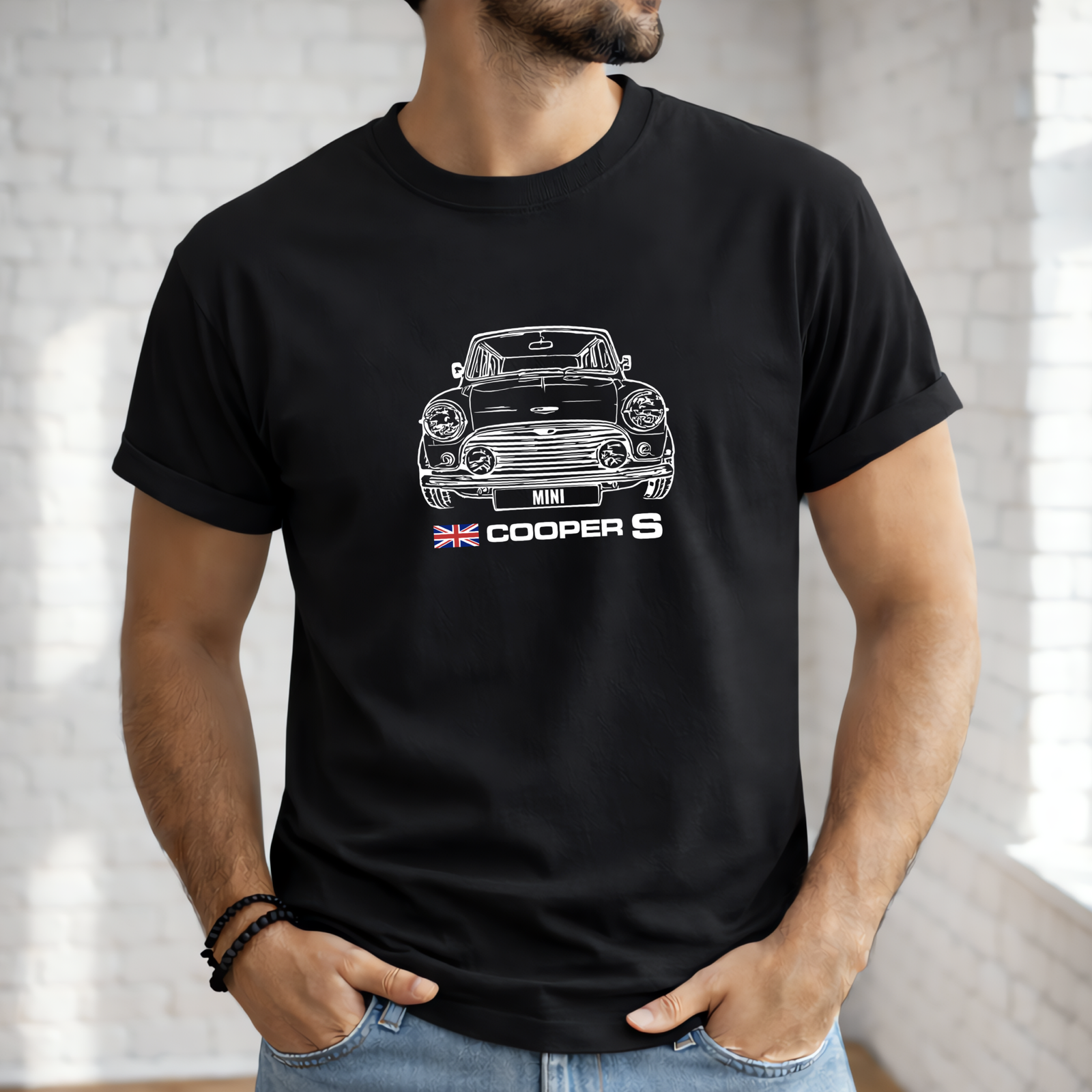 Tshirt for classic mini cooper fans — mens car t-shirt