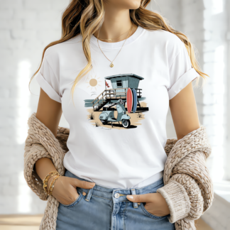 Vintage Scooter T-Shirt | Surf Beach Graphic Tee